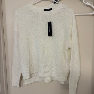 Lulu's size Xs new nwt Soft White Crew Neck Sweater